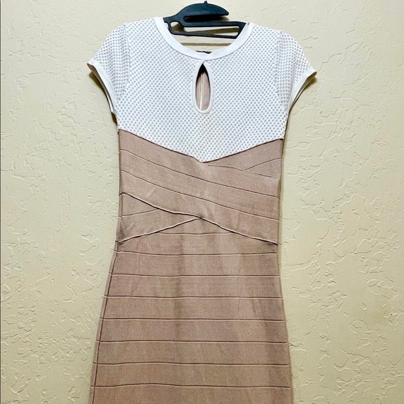 New. Bebe Bandage Dress. Drop Dead Gorgeous Dress by Bebe  Looks like 2-pc Med - Picture 5 of 10